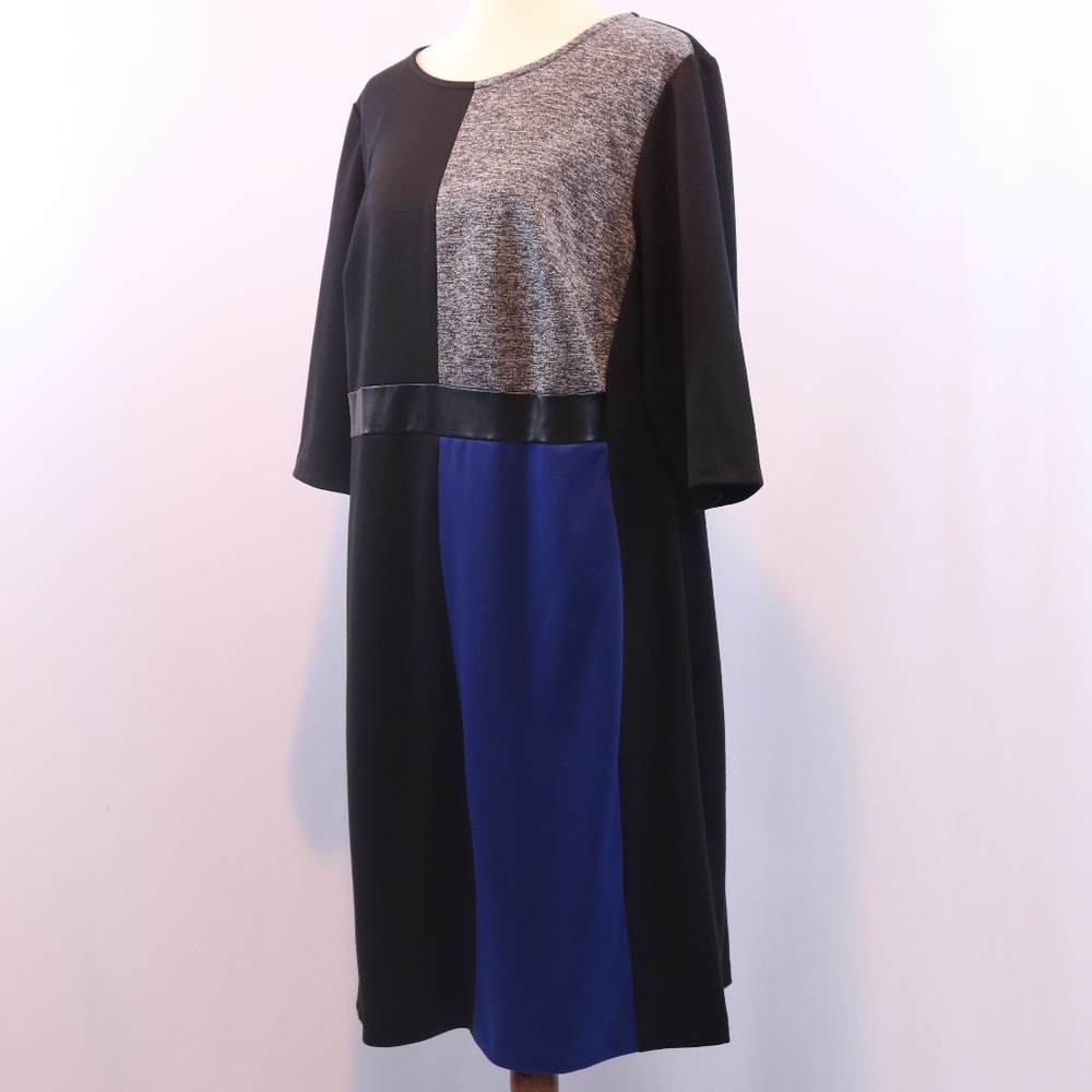 New Directions Color Block Sheath Dress - Picture 2 of 6